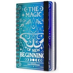 Legami - Agenda hebdomadaire Spiralata Small 2026, Moth, Special Edition, 12 mois petit, fermeture avec élastique, journal de ja