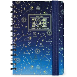Legami - Agenda hebdomadaire Spiralata Small 2026, Stars, 12 mois petit, fermeture avec élastique, journal de janvier 2026 à déc