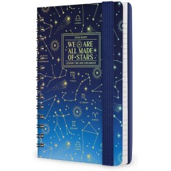 Legami - Agenda hebdomadaire Spiralata Small 2026, Stars, 12 mois petit, fermeture avec élastique, journal de janvier 2026 à déc