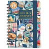 Legami - Agenda hebdomadaire Spiralata Small 2026, Travel Stickers, 12 mois petit, fermeture avec élastique, journal de janvier 
