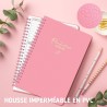 Agenda hebdomadaire non daté - Format A5 - Planning hebdomadaire avec liste de tâches - Large zone de notes - 52 feuilles en fra