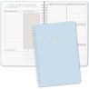 Agenda hebdomadaire non daté - Format A5 - Planning hebdomadaire avec liste de tâches - Large zone de notes - 52 feuilles en fra