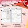 Agenda hebdomadaire non daté - Format A5 - Planning hebdomadaire avec liste de tâches - Large zone de notes - 52 feuilles en fra