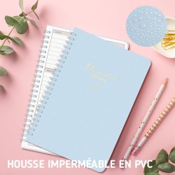 Agenda hebdomadaire non daté - Format A5 - Planning hebdomadaire avec liste de tâches - Large zone de notes - 52 feuilles en fra