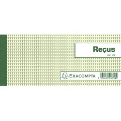 Exacompta - Réf. 10E - 1 Carnet à souche REÇUS - 50 feuillets papier chèque amagnétique 95g/m2 Clairefontaine - Chaque feuillet 