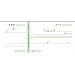 Exacompta - Réf. 10E - 1 Carnet à souche REÇUS - 50 feuillets papier chèque amagnétique 95g/m2 Clairefontaine - Chaque feuillet 