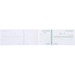 Exacompta - Réf. 10E - 1 Carnet à souche REÇUS - 50 feuillets papier chèque amagnétique 95g/m2 Clairefontaine - Chaque feuillet 