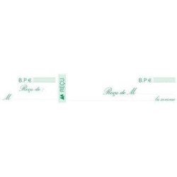 Exacompta - Réf. 25E - Paquet de 10 carnets à souche REÇUS - 50 feuillets papier chèque amagnétique 95g/m2 Clairefontaine - Chaq