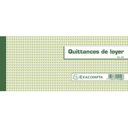 EXACOMPTA carnet de 50 feuilles de Quittance de loyer 101x165mm