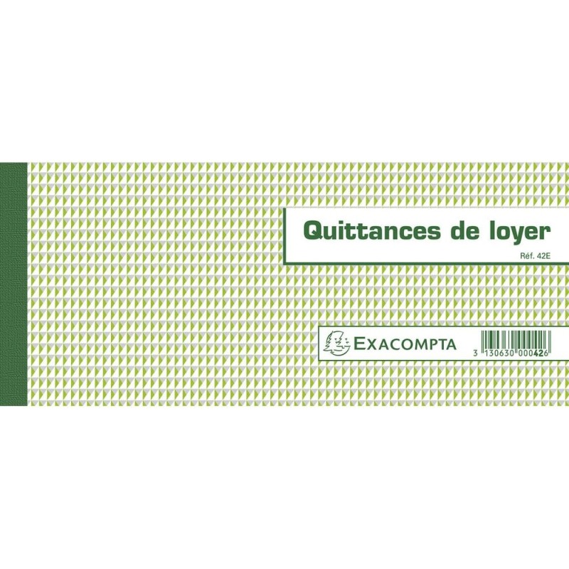 EXACOMPTA carnet de 50 feuilles de Quittance de loyer 101x165mm