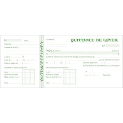 EXACOMPTA carnet de 50 feuilles de Quittance de loyer 101x165mm