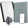 Rocketbook Fusion Agenda Non Daté Réutilisable, Taille Letter 21 cm x 29,7 cm, Gris - Objectifs, Calendrier Mensuel et Hebdomada