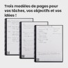 Rocketbook Fusion Agenda Non Daté Réutilisable, Taille Letter 21 cm x 29,7 cm, Noir - Objectifs, Calendrier Mensuel et Hebdomada
