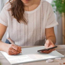 Bloc Planificateur A3 Non Daté, 50 Pages Planning Hebdomadaire avec To-Do List