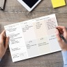 Bloc planificateur hebdomadaire A4 sans date fixe (50 pages), calendrier avec aperçu hebdomadaire et suivi des habitudes pour le