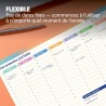Lot de 50 feuilles de planificateur hebdomadaire A4 29,7 x 21 cm - Sous-main de bureau - Liste des tâches - Suivi des habitudes 