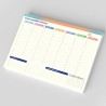Lot de 50 feuilles de planificateur hebdomadaire A4 29,7 x 21 cm - Sous-main de bureau - Liste des tâches - Suivi des habitudes 