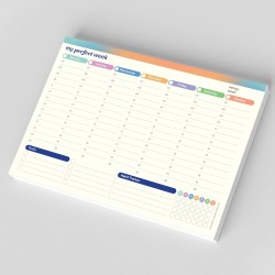 Lot de 50 feuilles de planificateur hebdomadaire A4 29,7 x 21 cm - Sous-main de bureau - Liste des tâches - Suivi des habitudes 
