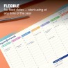 Lot de 50 feuilles de planificateur hebdomadaire A4 29,7 x 21 cm - Sous-main de bureau - Liste des tâches - Suivi des habitudes 