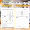 Planner Français de productivité, Semainier, Planning annuel mensuel journalier,agenda non daté, coffret cadeau stickers affirma