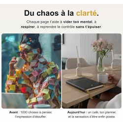 Planner Français de productivité, Semainier, Planning annuel mensuel journalier,agenda non daté, coffret cadeau stickers affirma