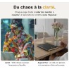 Planner Français de productivité, Semainier, Planning annuel mensuel journalier,agenda non daté, coffret cadeau stickers affirma