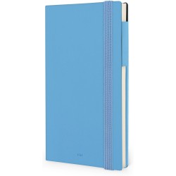 LEGAMI - Agenda hebdomadaire moyen 2026, rétro bleu, 12 mois moyen, fermeture avec élastique, journal de janvier 2026 à décembre
