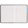 Legami - agenda hebdomadaire mini 2026, retro bleu, 12 mois mini, carnet d'adresses inclus, fermeture avec élastique, journal de