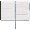 Legami - agenda hebdomadaire mini 2026, retro bleu, 12 mois mini, carnet d'adresses inclus, fermeture avec élastique, journal de