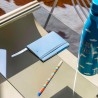Legami - agenda hebdomadaire mini 2026, retro bleu, 12 mois mini, carnet d'adresses inclus, fermeture avec élastique, journal de