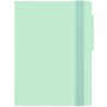 LEGAMI - Agenda hebdomadaire Mini 2026, Pastel Mint, 12 mois Mini, carnet d'adresses inclus, fermeture avec élastique, journal d