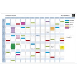 EXACOMPTA Planning annuel magnétique 90x59cm vendu en kit avec de nombreux accessoires