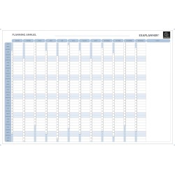 EXACOMPTA Planning annuel magnétique 90x59cm vendu en kit avec de nombreux accessoires
