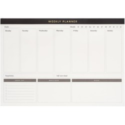 Kokonote - Bloc Note A4 Semainier Basic Studio | Weekly Planner, Sous-Main Bureau, Planificateur Hebdomadaire | Papeterie de Bur