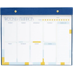 Kokonote - Bloc Note A4 Semainier Akalia | Weekly Planner, Sous-Main Bureau, Planificateur Hebdomadaire | Papeterie de Bureau