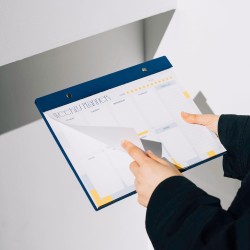 Kokonote - Bloc Note A4 Semainier Akalia | Weekly Planner, Sous-Main Bureau, Planificateur Hebdomadaire | Papeterie de Bureau