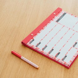 Kokonote - Bloc Note A4 Semainier CRVSH | Weekly Planner, Sous-Main Bureau, Planificateur Hebdomadaire | Papeterie de Bureau