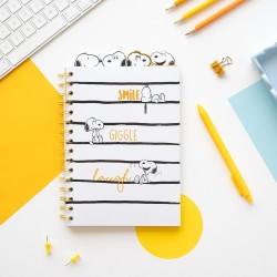 Grupo Erik - Carnet de Notes A5 Snoopy avec Intercalaires, 160 Pages | Notebook, Bullet Journal, Carnet Spirale