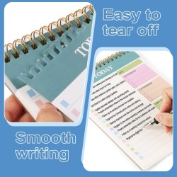 OFFCUP Bloc de Planification Hebdomadaire, 1pc A5 To-Do List de Taches 52 Feuilles (104 Pages), Blocs Note Agenda Quotidien Non 