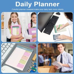 OFFCUP Bloc de Planification Hebdomadaire, 1pc A5 To-Do List de Taches 52 Feuilles (104 Pages), Blocs Note Agenda Quotidien Non 