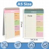 OFFCUP Bloc de Planification Hebdomadaire, 2pcs A5 To-Do List de Taches 52 Feuilles (104 Pages), Blocs Note Agenda Quotidien Non