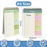 OFFCUP Bloc de Planification Hebdomadaire, 2pcs A5 To-Do List de Taches 52 Feuilles (104 Pages), Blocs Note Agenda Quotidien Non