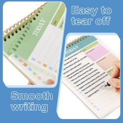 OFFCUP Bloc de Planification Hebdomadaire, 2pcs A5 To-Do List de Taches 52 Feuilles (104 Pages), Blocs Note Agenda Quotidien Non