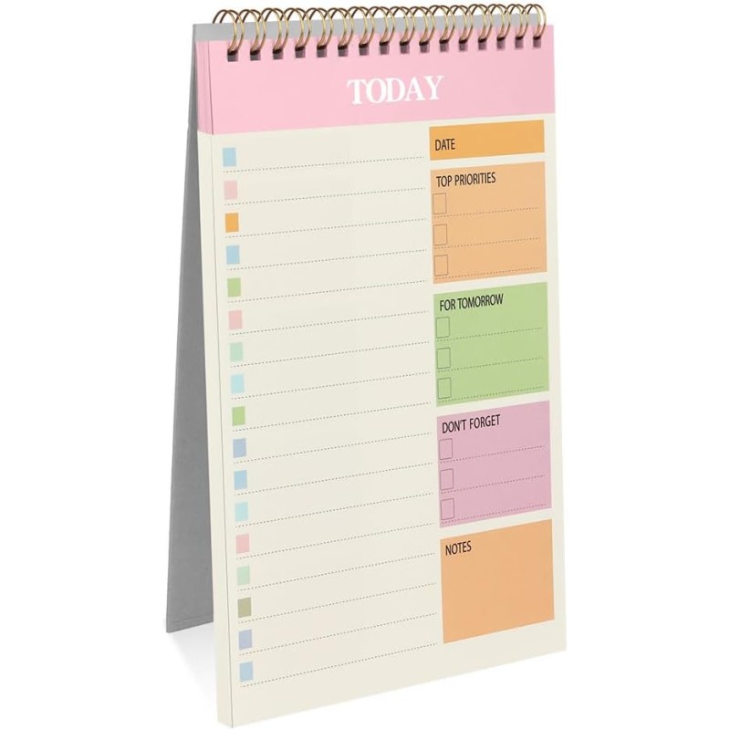 OFFCUP Bloc de Planification Hebdomadaire, 1pc A5 To-Do List de Taches 52 Feuilles (104 Pages), Blocs Note Agenda Quotidien Non 