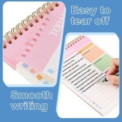 OFFCUP Bloc de Planification Hebdomadaire, 1pc A5 To-Do List de Taches 52 Feuilles (104 Pages), Blocs Note Agenda Quotidien Non 