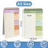 OFFCUP Bloc de Planification Hebdomadaire, 2pcs A5 To-Do List de Taches 52 Feuilles (104 Pages), Blocs Note Agenda Quotidien Non
