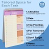 OFFCUP Bloc de Planification Hebdomadaire, 2pcs A5 To-Do List de Taches 52 Feuilles (104 Pages), Blocs Note Agenda Quotidien Non