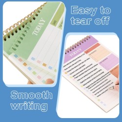 OFFCUP Bloc de Planification Hebdomadaire, 2pcs A5 To-Do List de Taches 52 Feuilles (104 Pages), Blocs Note Agenda Quotidien Non