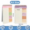 OFFCUP Bloc de Planification Hebdomadaire, 2pcs A5 To-Do List de Taches 52 Feuilles (104 Pages), Blocs Note Agenda Quotidien Non