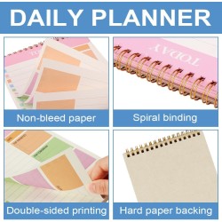 OFFCUP Bloc de Planification Hebdomadaire, 2pcs A5 To-Do List de Taches 52 Feuilles (104 Pages), Blocs Note Agenda Quotidien Non